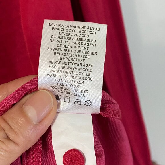 NWOT Cupcakes and Cashmere Red Satin Blouse with Long Sleeves - Picture 6 of 13